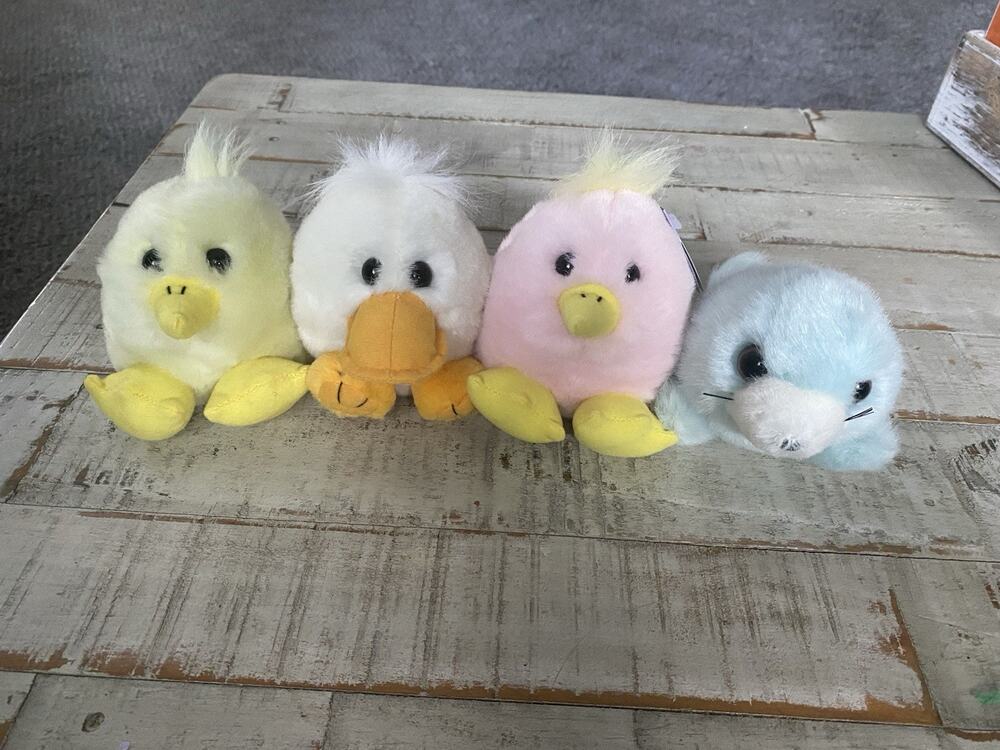 Vintage Puffkins Swibco Plush Collectibles, Set Of 4 With Tags